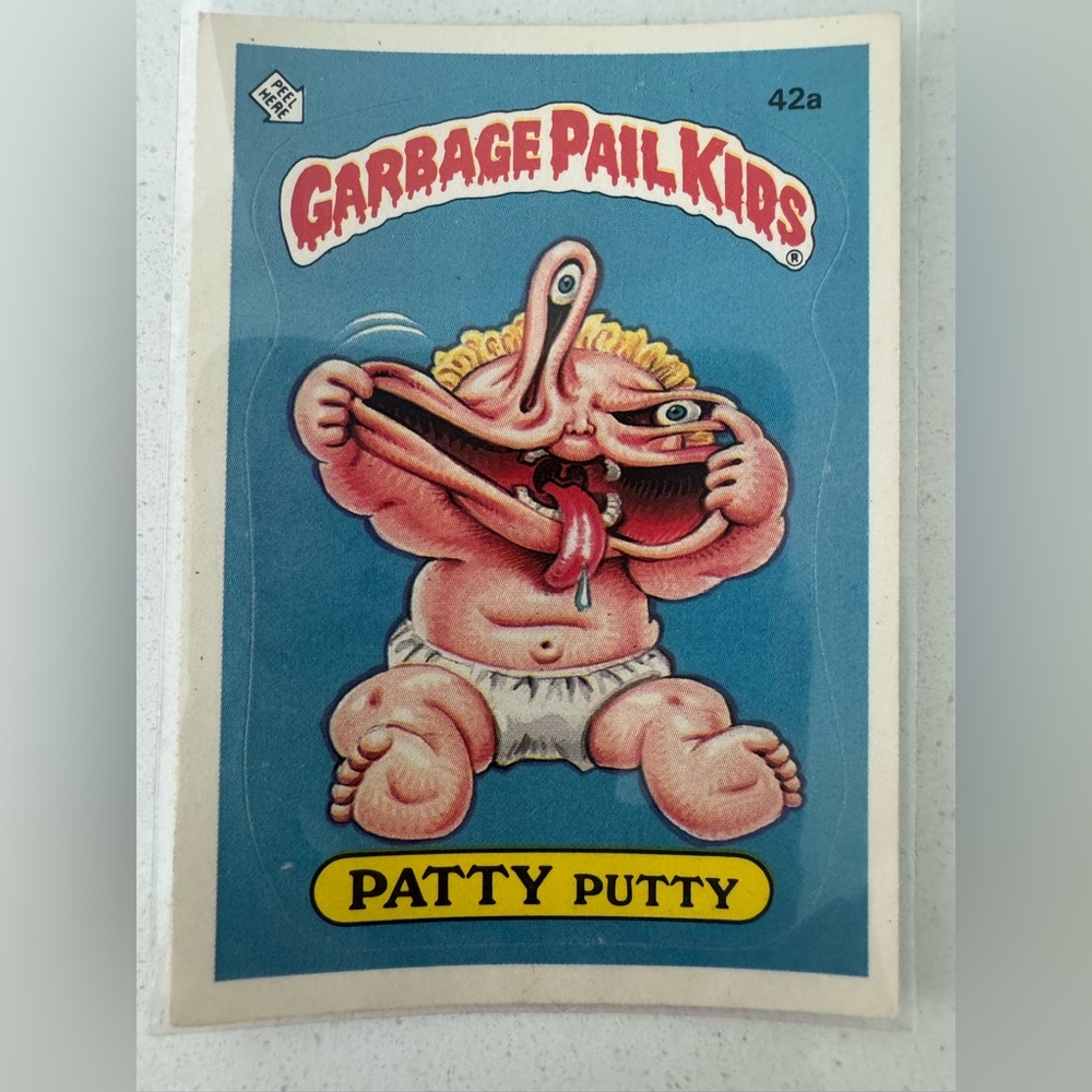 Rare 1985 Topps Garbage Pail Kids Card, Series One, Patty Putty 42a